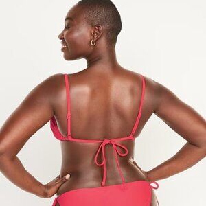 Old Navy Cosmic Rouge Ribbed String Bikini Top NWOT
